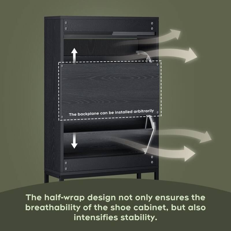Boho Natural Rattan Shoe Storage Cabinet