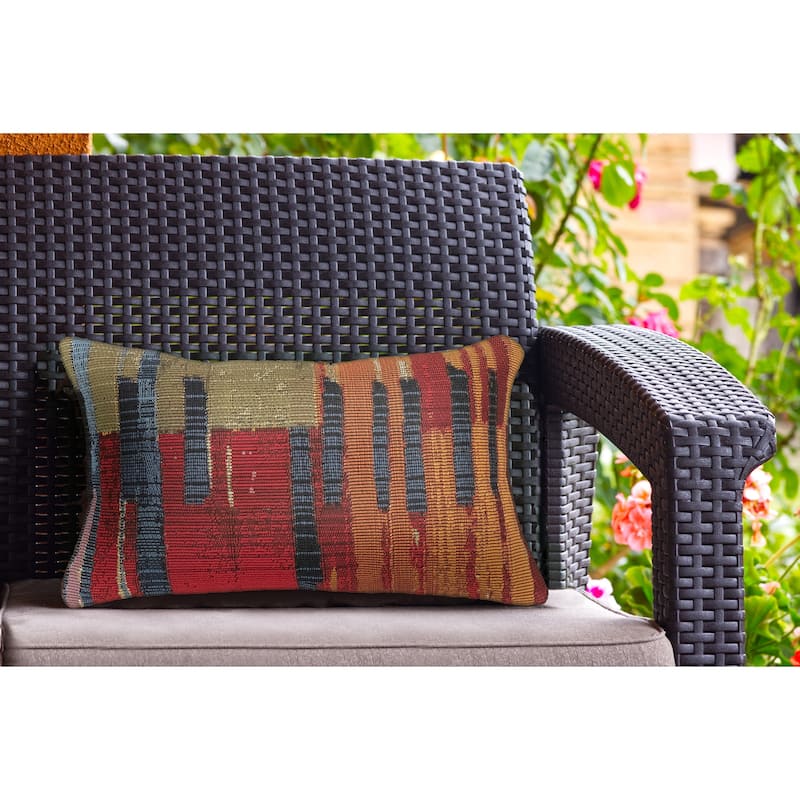 Liora Manne Marina Paintbox Indoor/Outdoor Pillow Multi