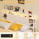 preview thumbnail 69 of 75, Bed Frame with Charging Station and RGB LED Lights, Sturdy Platform Bed with Storage Headboard,