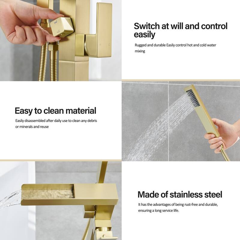 Single-Handle Freestanding Tub Faucet Mount Tub Faucet Bathtub Filler