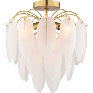 Vaxcel Lighting C0334 Burbank 4 Light 14" Wide Semi-Flush Waterfall