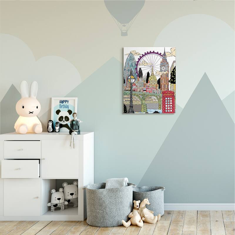 Stupell London England Landmarks Intricate Arabesque Patterns Canvas Wall Art