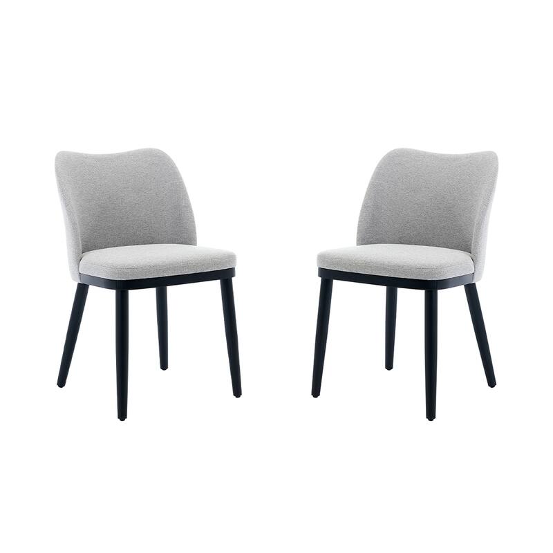 Set of 2 Velvet Upholstered Dining Chairs, Modern Side Chairs with Padded Seat & Back