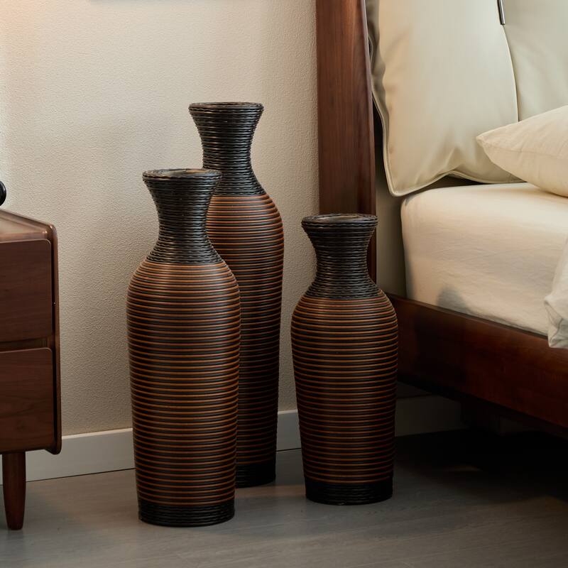 Desktop Vase, Classic Floor Vase, High Independent Flower Stand, Artificial Vine Vase, Decoration Flower Stand Set of 3