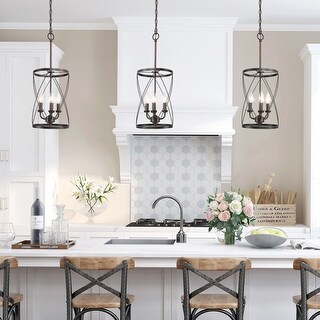 Modern 3-lights Black Glass Pendant Light Fixture for ...