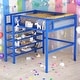 preview thumbnail 17 of 57, Full Size Metal Loft Bed with 4-Tier Shelves and Storage for Home