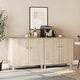 preview thumbnail 19 of 50, Buffet Cabinet with 3 Compartments for Dining Room, 32.4"H Sideboard 70.8 Inches - Light Oak