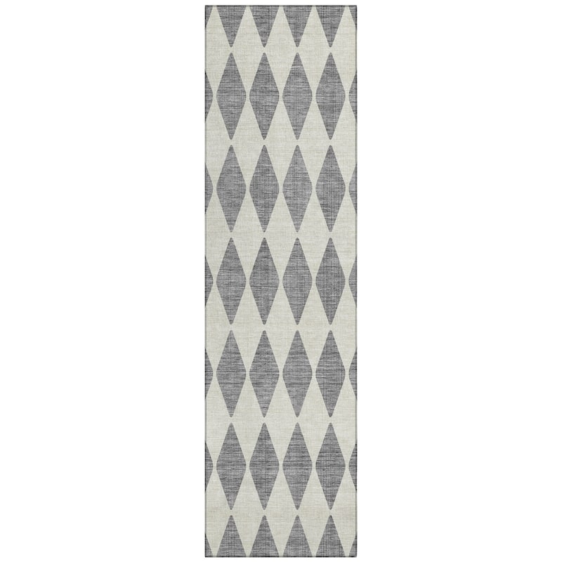 Machine Washable Indoor/ Outdoor Chantille Argyle Rug