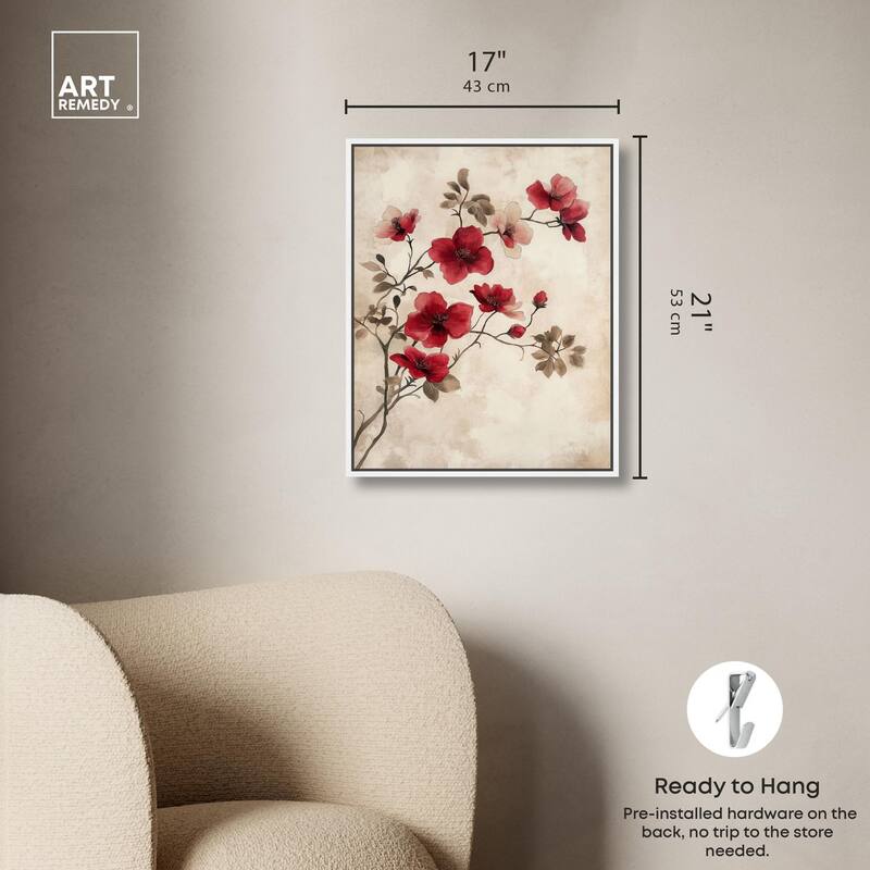Cherry Bloom Canvas by Art Remedy