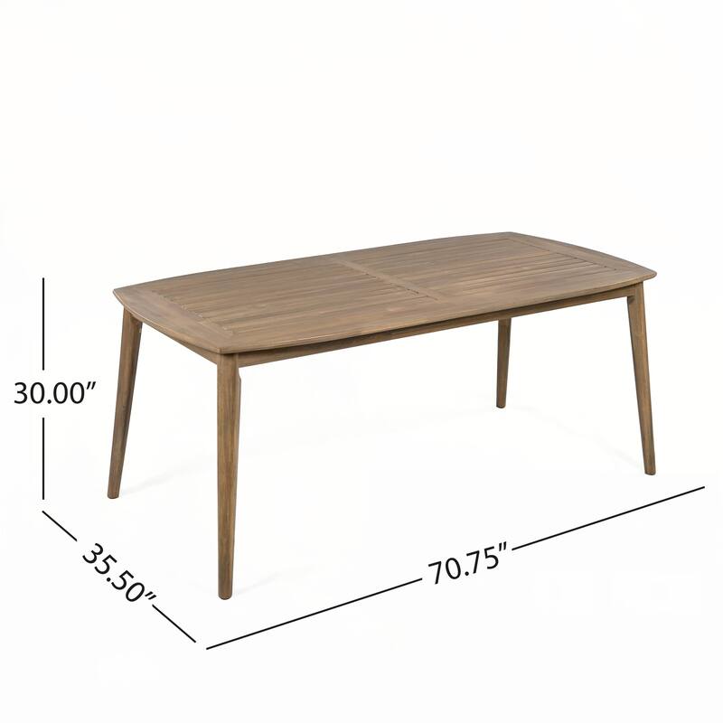 Acacia Wood Dining Table 8-Person Outdoor Table for Patio, Garden, Backyard
