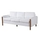 preview thumbnail 32 of 59, Christopher Knight Home - Adley Modern Upholstered 83.86 Inch 3-Seater Sofa with Curved Armrests and Solid Wood Legs