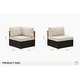 preview thumbnail 13 of 37, PURPLE LEAF GLFSF Outdoor sofas Black sofa with white seat for Yard Porch Deck Patio Conversation Sets
