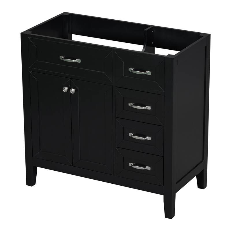 35.5" Bathroom Vanity with Drawers and Solid Frame（No Sink）