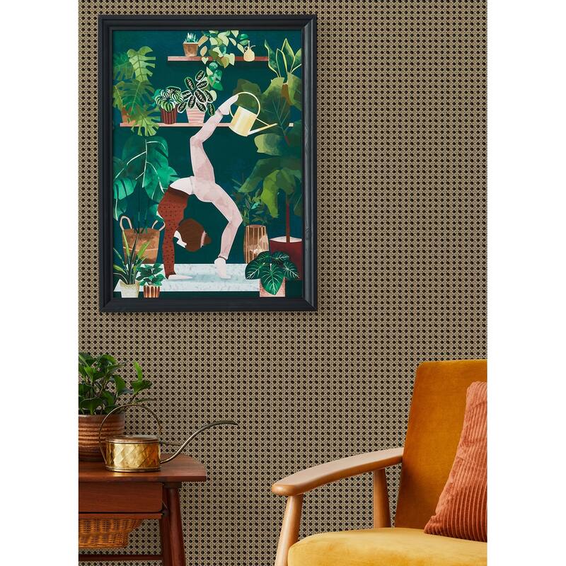 NuWallpaper Honey Rattan Caning Peel & Stick Wallpaper