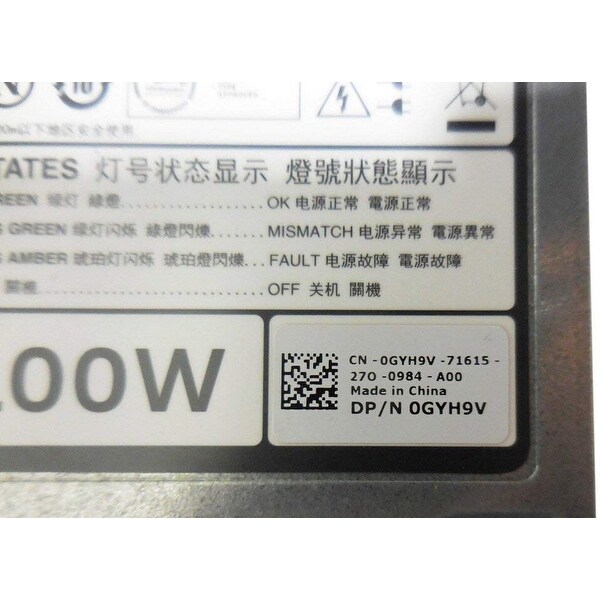 DELL PowerEdge R720 R620 R820 1100W R720XD L1100E-S0 GYH9V power supply
