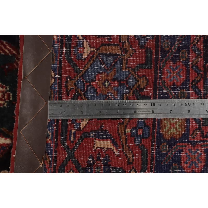 Hand Knotted Oriental 100% Wool Carpet Traditional All-Over Navy Blue & Blues Bidjar Area Rug - 13' 0'' X 10' 0''