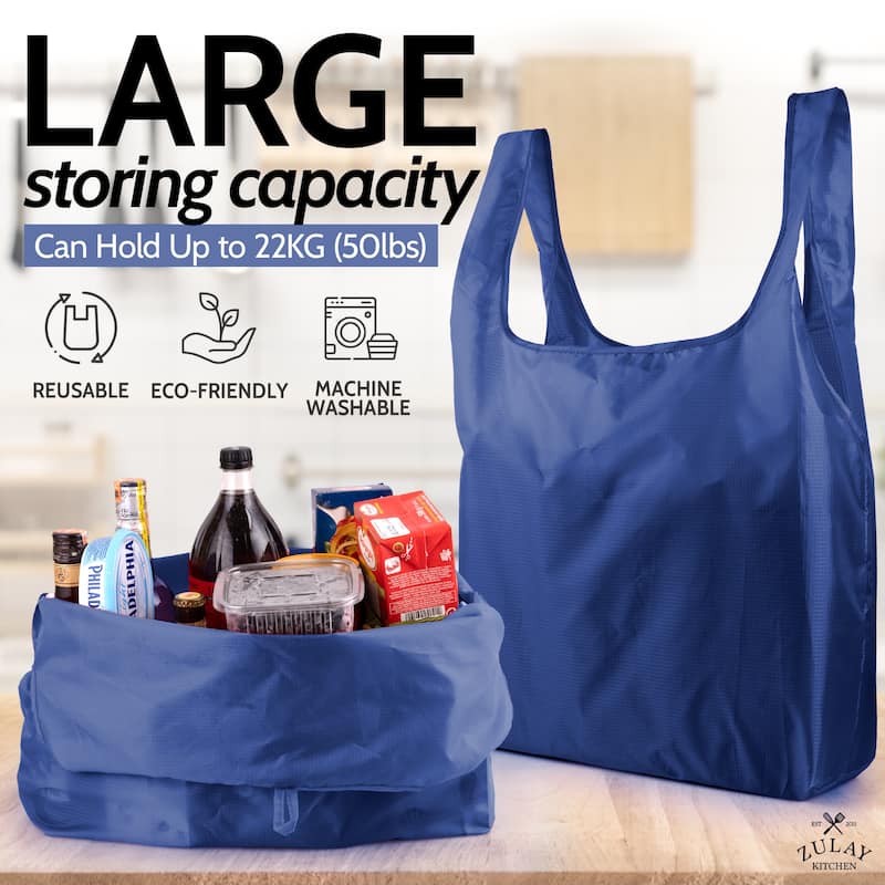 Zulay Kitchen 5 Pack 50 Pound Reusable Grocery Bags