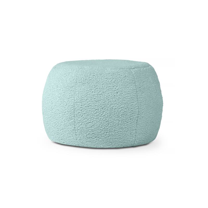 Jaxx Ellis Pouf - Modern Shearling Faux-Lamb Plush Fleece Ottoman