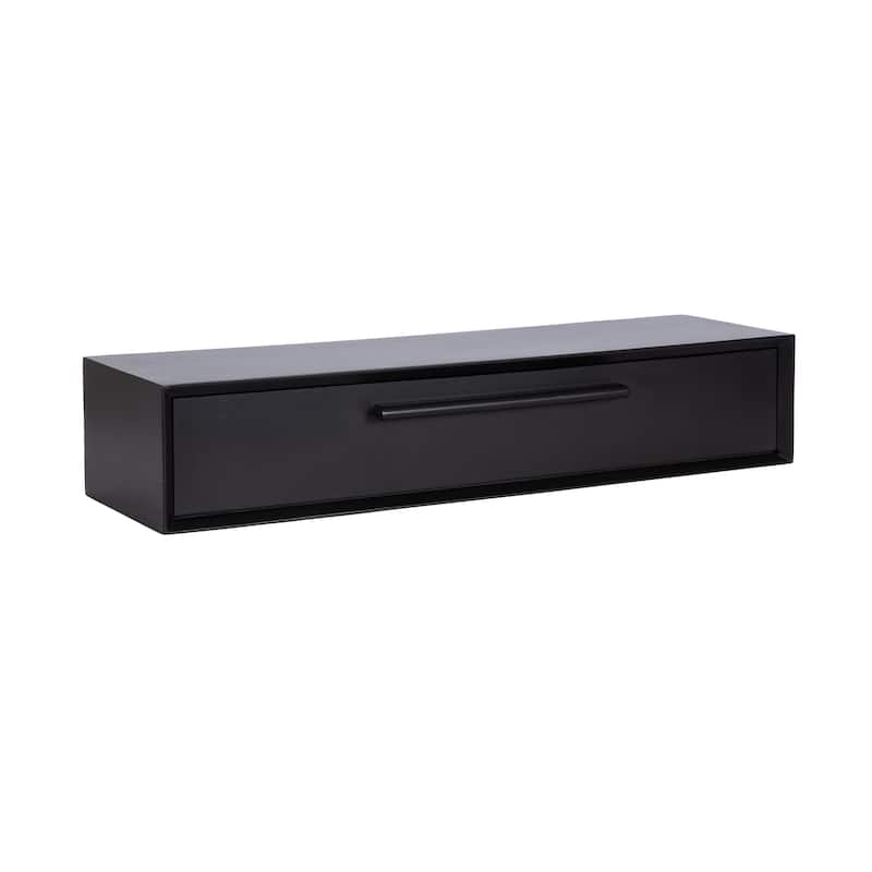 Kate and Laurel McCutcheon Floating Console Table - 30x9x6 - Black