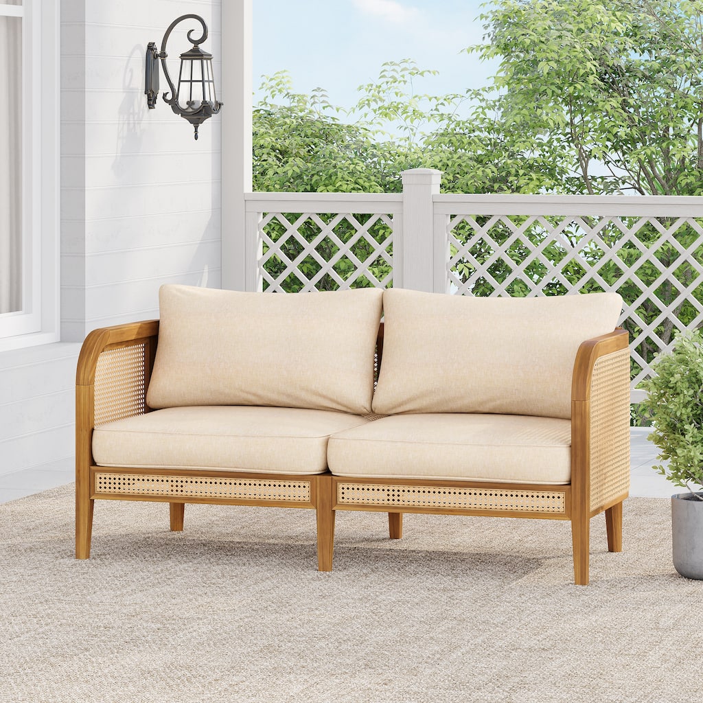 Christopher Knight Home - Isabella Outdoor Acacia Wood Patio Loveseat