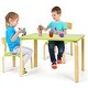 preview thumbnail 1 of 6, Green Wooden Children's Tables and Chairs Suitable for Kindergarten, Children's Bedroom - 30.5" x 21" x 21" (L x W x H) Green