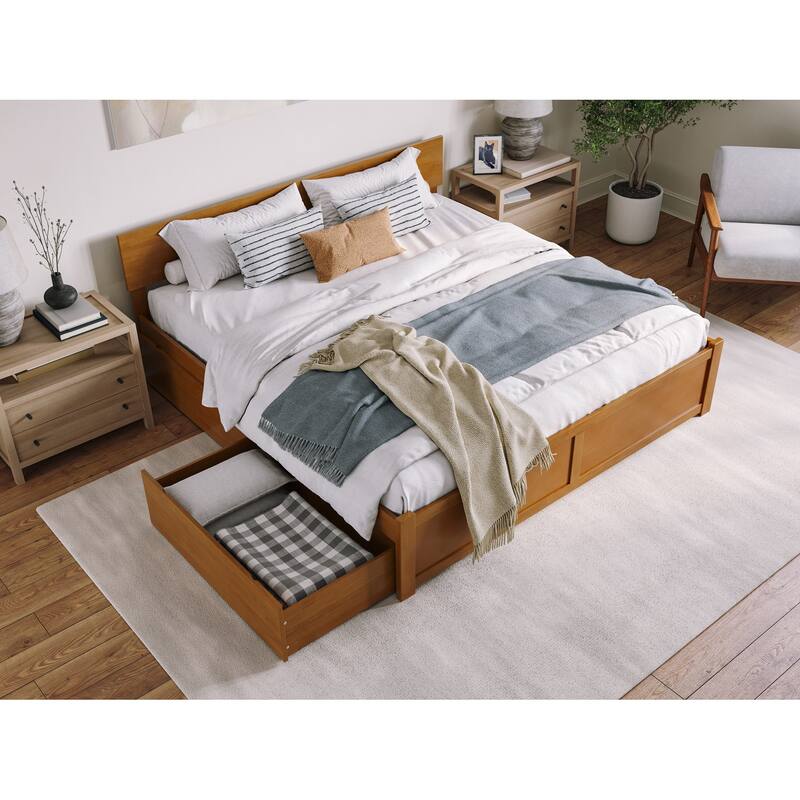 Orlando Platform Bed with Footboard and Storage Drawers