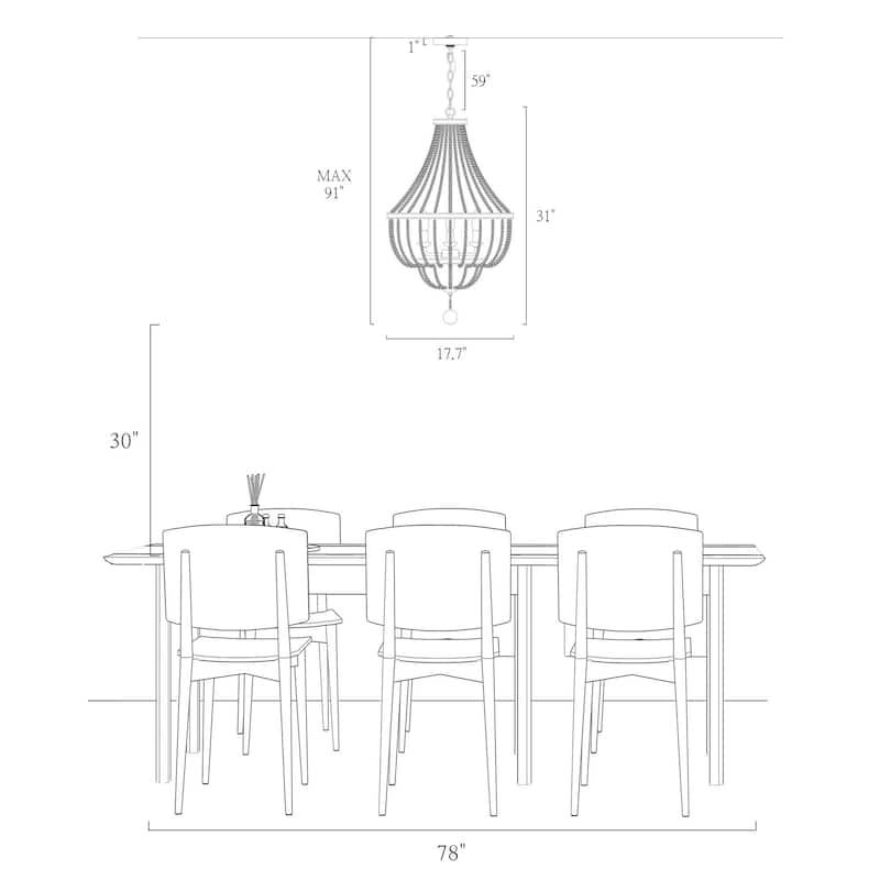 Modern Glam Empire 4-lights Beaded Chandeliers Candle Lantern Ceiling Lights Frosted Crystal Beads Entryway Dining Room