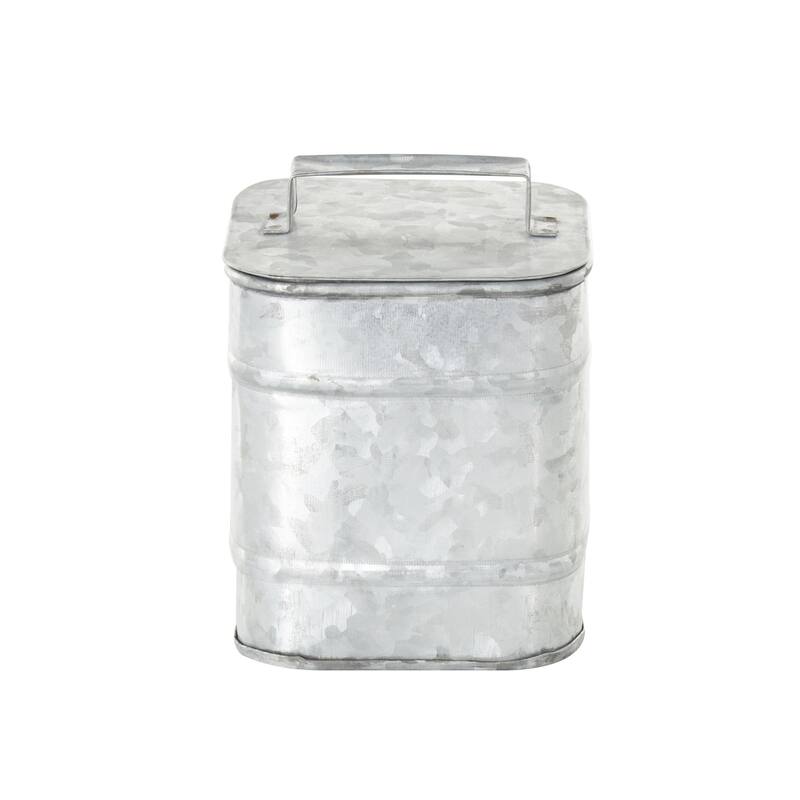 Metal Decorative Canisters - Set of 2 Silver - Roche River Decor