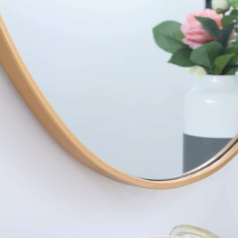 Carson Carrington Labbemala Metal Frame Oval Mirror