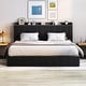 preview thumbnail 56 of 58, Bed Frame with Lift Up Storage, Upholstered Velvet Platform Bed with Storage Headboard