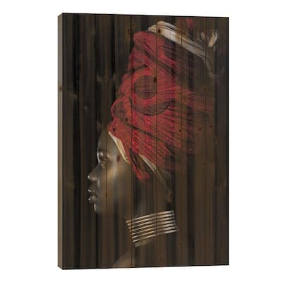 Red | African Women II Print On Wood by Danilo de Alexandria - Multi-Color