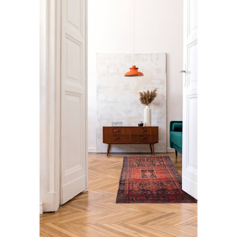 ECARPETGALLERY Hand-knotted Konya Anatolian Black, Red Wool Rug - 4'2 x 10'6