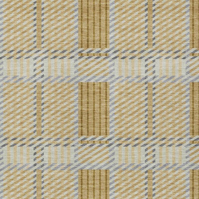 HomeRoots Plaid Transitional Rectangle Outdoor Rug
