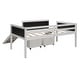 preview thumbnail 11 of 17, Climbing Frame & Rope Design Loft Bed with Slide and Double-sided Chalkboard, Twin size, White