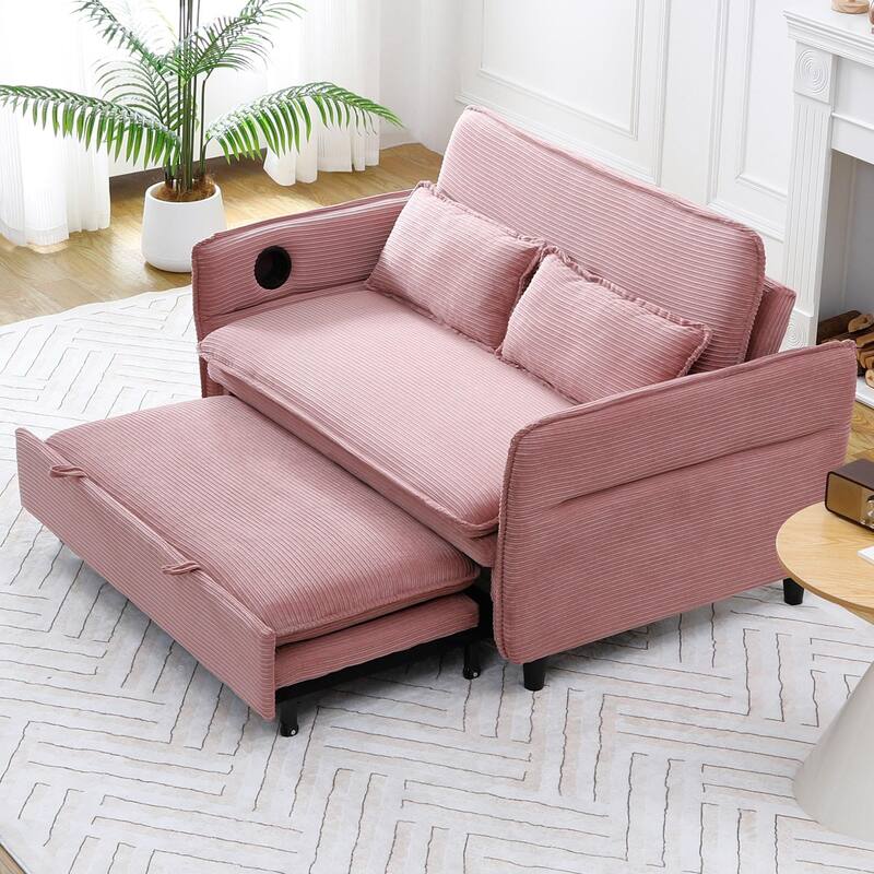 Striped Fabric Multifunctional Sofa Bed