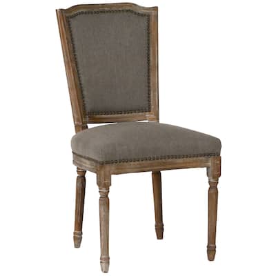 Aura Linen Upholstered Dining Chair, Grey