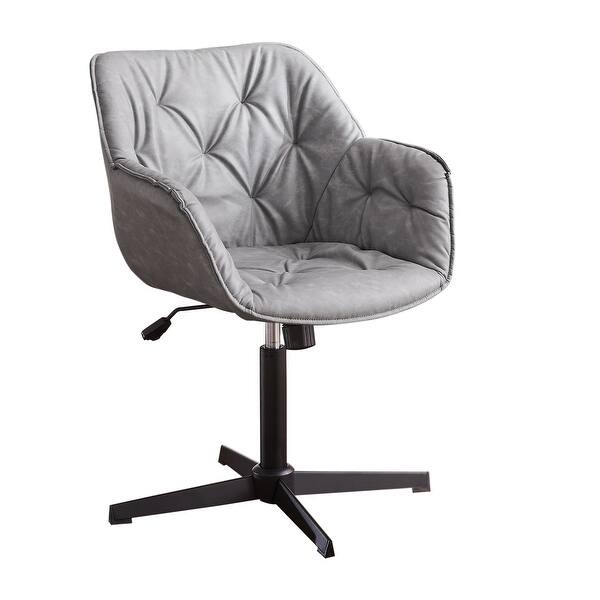 Shop Black Friday Deals On Art Leon Adjustable Mid Century Tufted Swivel Office Desk Chair Overstock 32279079 Grey