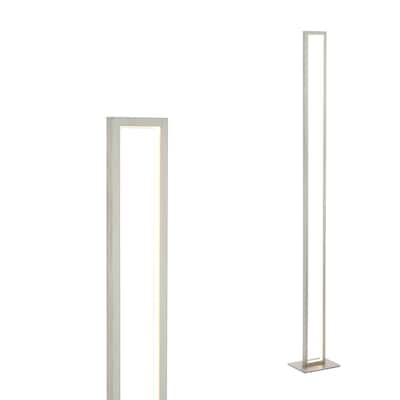 Suillius 59.5" Modern Minimalist Aluminum Integrated Tower LED Floor Lamp, Nickel by JONATHAN Y