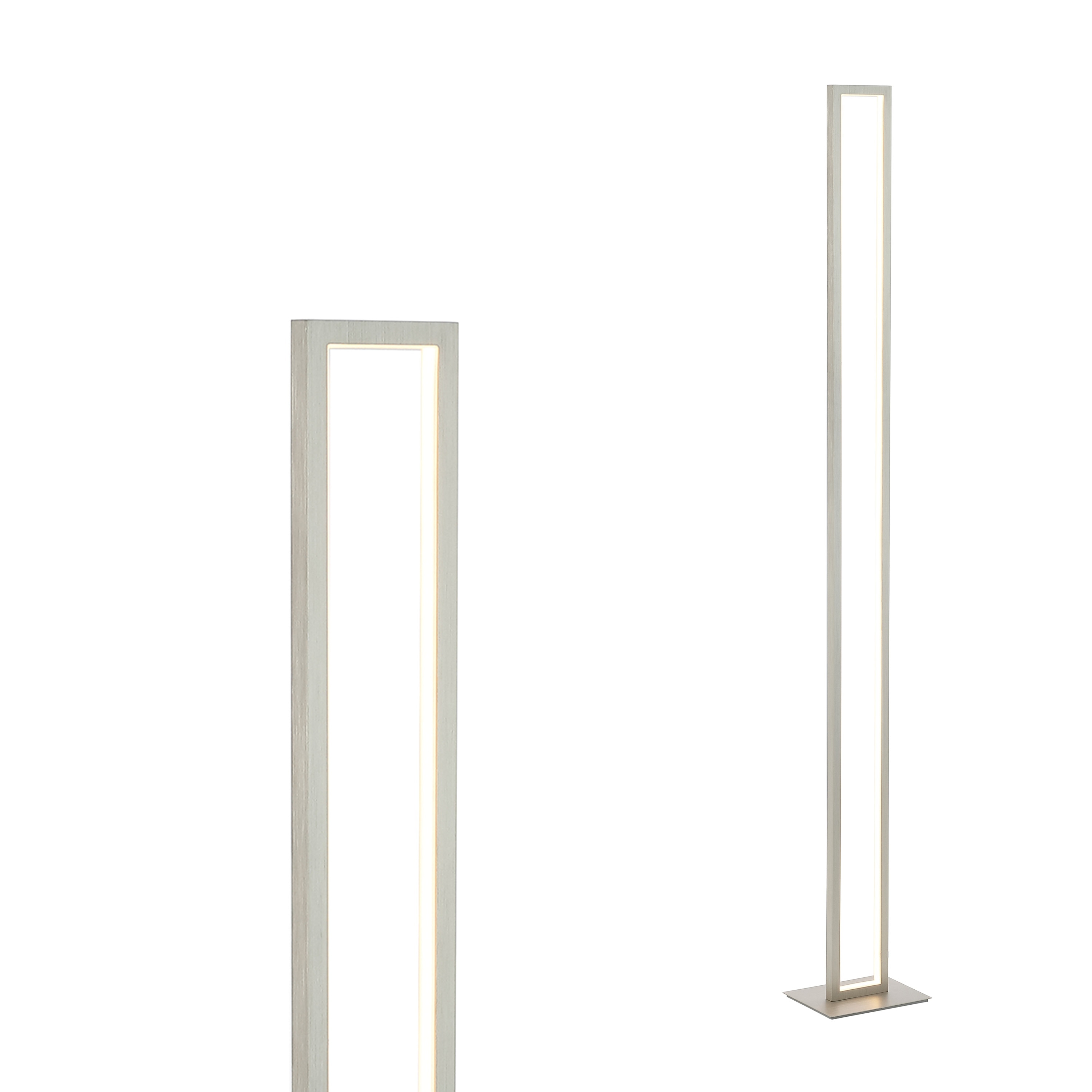 JONATHAN Y Suillius 59.5" Modern Minimalist Aluminum Integrated Tower LED Floor Lamp, Nickel