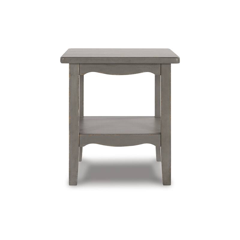 Signature Design by Ashley Charina Antique Gray Square End Table - 24"W x 24"D x 26"H