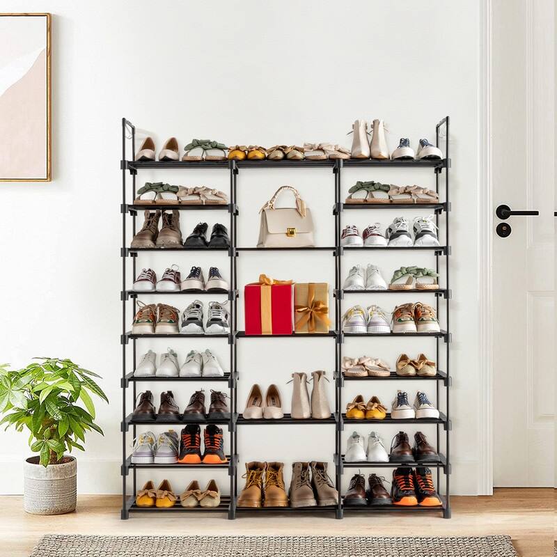 9-Tier Shoe Rack-Tiered Storage for Sneakers, Heels, Flats, Accessories, and More-Space Saving Organization