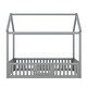 preview thumbnail 8 of 23, Twin Size Wood House Bed with Fence and Door