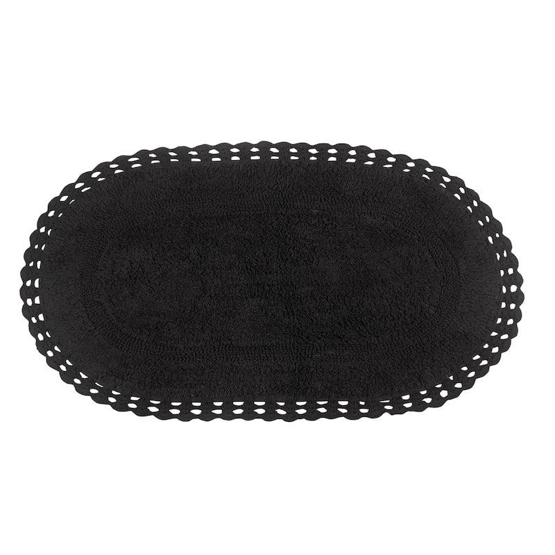 Hampton Contour Rug, Cotton Soft, Water Absorbent, Non Slip U Shape Contour Rug Machine Washable 20"x20" Contour
