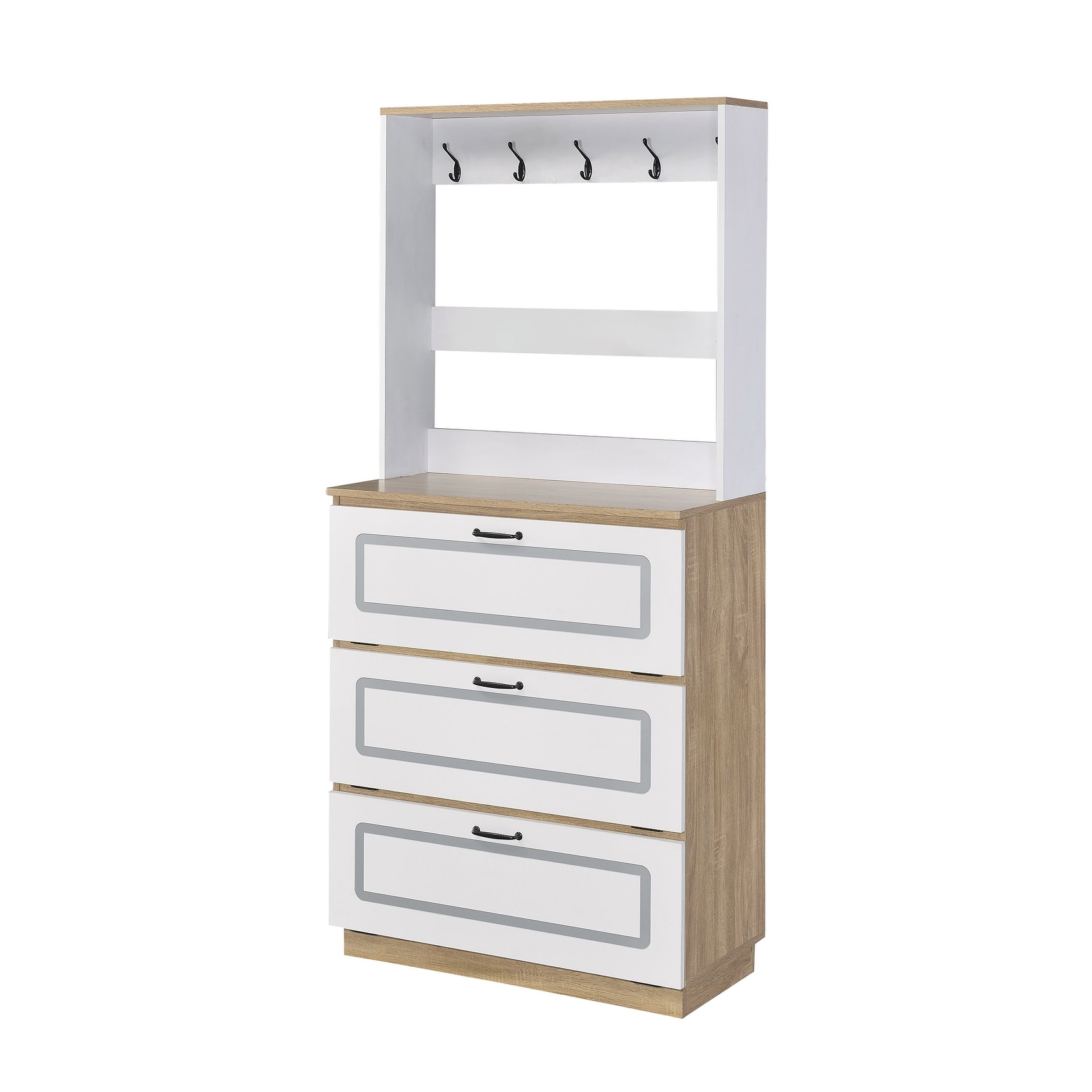 Light oak shop shoe cabinet