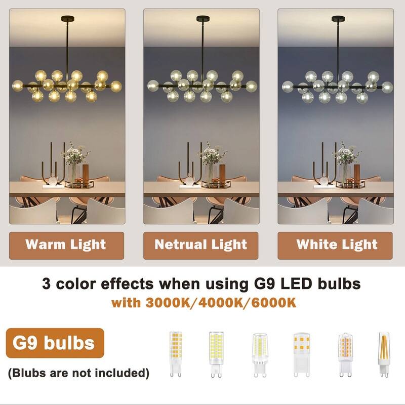16 Light Modern Sputnik Chandelier Kitchen island Pendant Lights island
