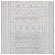 preview thumbnail 2 of 12, SAFAVIEH Handmade Abstract Bernardete Rustic Wool Rug 6' Square - Light Blue/Ivory - Square