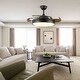 preview thumbnail 7 of 13, 42Inch Black Retractable LED Ceiling Fan With Remote Control