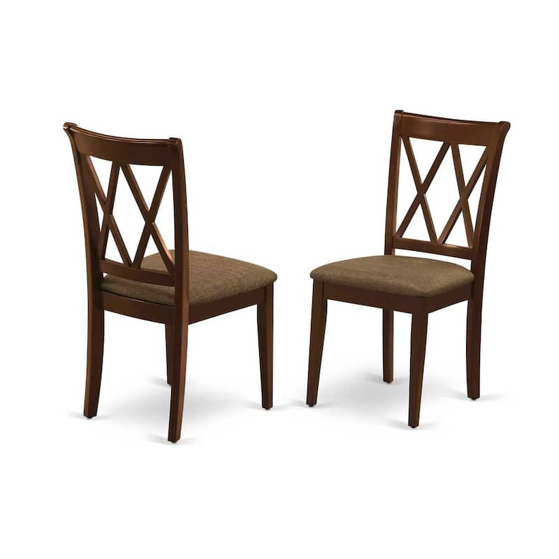 HomeStock 5-Pc Mahogany Finish Solid Wood Top-Rectangular Dining Room Set-Seats 4