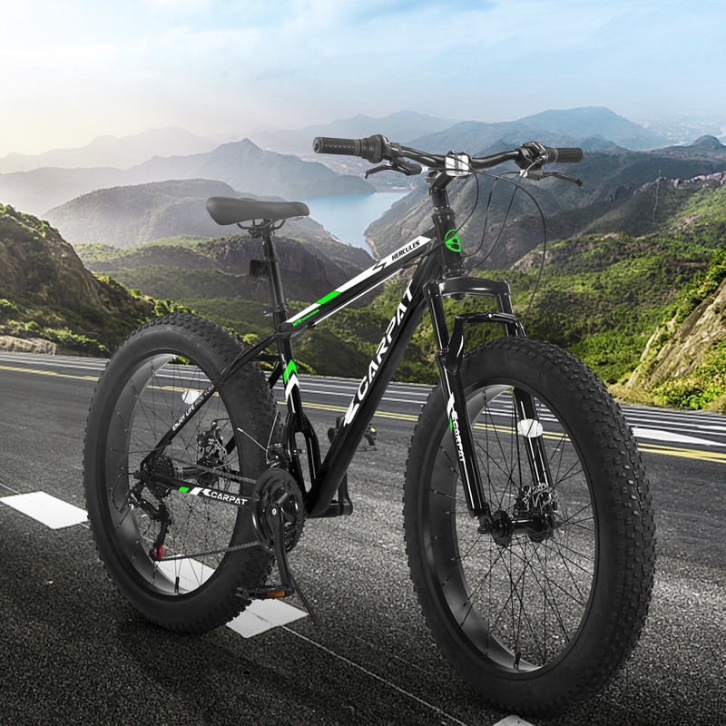 26 Fat Tire Bike 21 Speed Mountain Bike Front Suspension Mountain Trail Bike Urban Commuter City Bicycle On Sale Bed Bath Beyond 39070738