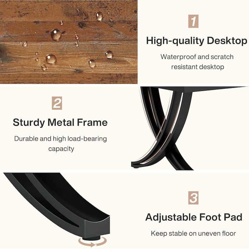 78" Large Rectangular Dining Table, Farmhouse Solid Wood Top Kitchen Table for Dining/Living Room